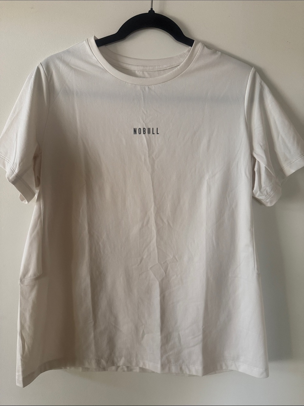 NOBULL Short Sleeve Crew Tee in Off-White